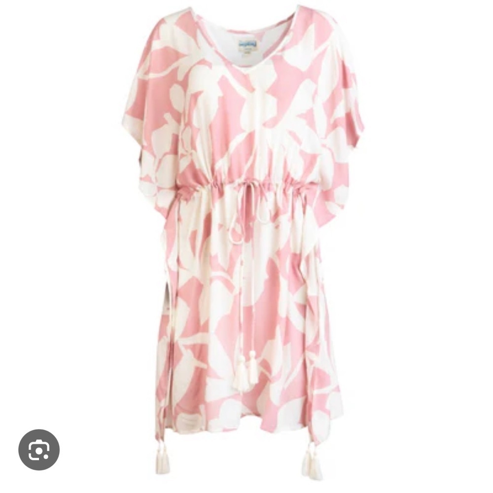 Poolside Paradiso Islander Floral Print Tie Waist Pool/Beach Coverup M/L